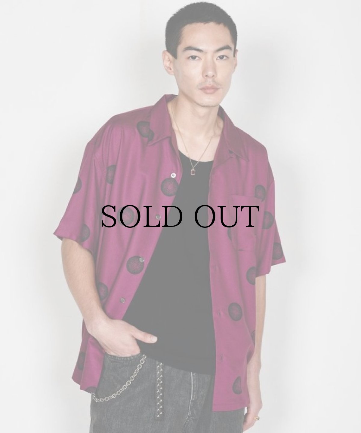 画像8: CALEE(キャリー) / Original dot pattern amunzen cloth S/S shirt (8)