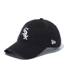 画像1: NEW ERA / 9TWENTY クロスストラップ ウォッシュドコットン シカゴ・ホワイトソックス ブラック × ホワイト (1)