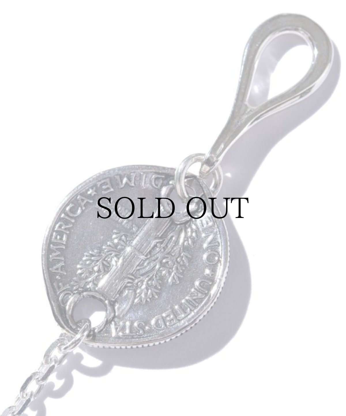 画像3: LARRY SMITH(ラリースミス) / INFINITY HOOK CABLE CHAIN S (60cm) -MERCURY COIN END- (3)