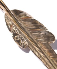 画像4: LARRY SMITH(ラリースミス) / 18K GOLD KAZEKIRI FEATHER PENDANT No. 28 -S- (4)