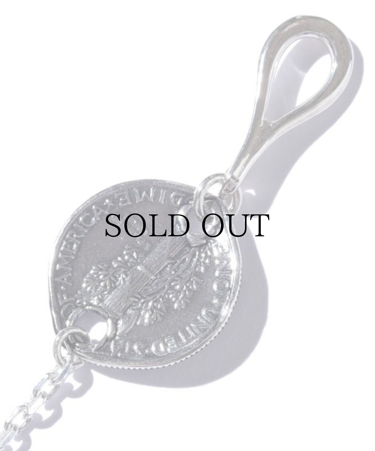 画像3: LARRY SMITH(ラリースミス) / INFINITY HOOK CABLE CHAIN S (50cm) -MERCURY COIN END- (3)