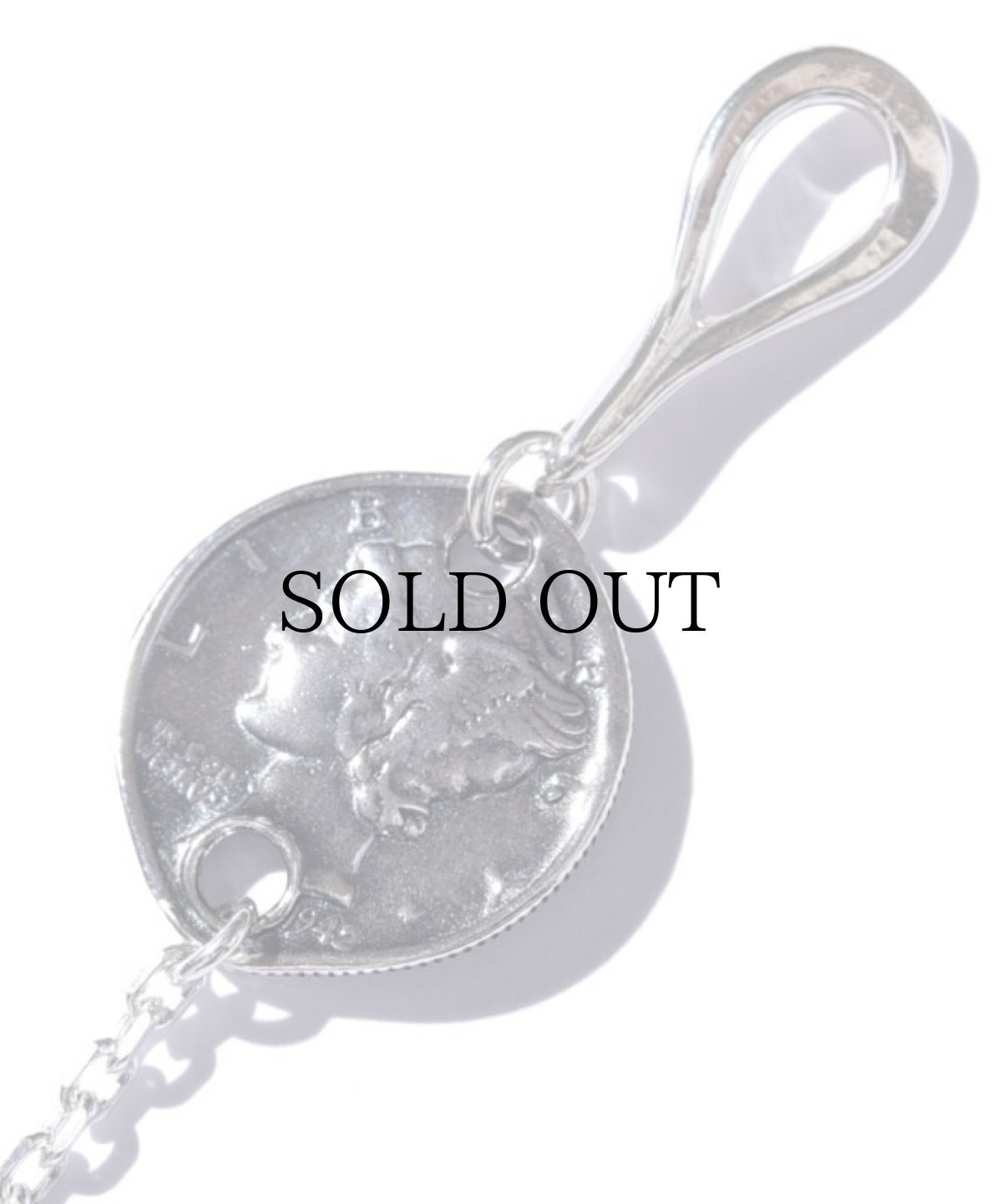 画像2: LARRY SMITH(ラリースミス) / INFINITY HOOK CABLE CHAIN S (50cm) -MERCURY COIN END- (2)