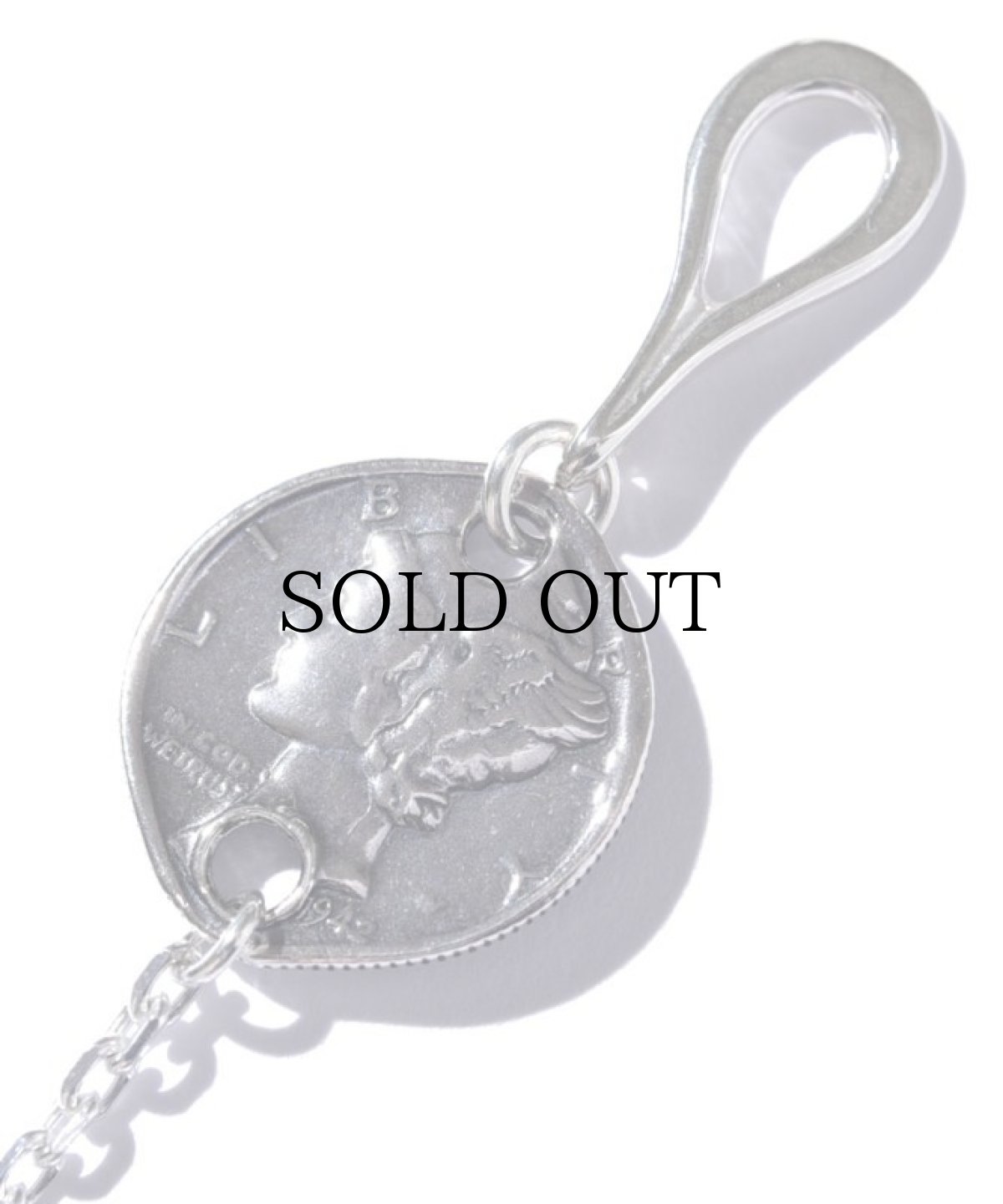 画像2: LARRY SMITH(ラリースミス) / INFINITY HOOK CABLE CHAIN S (60cm) -MERCURY COIN END- (2)