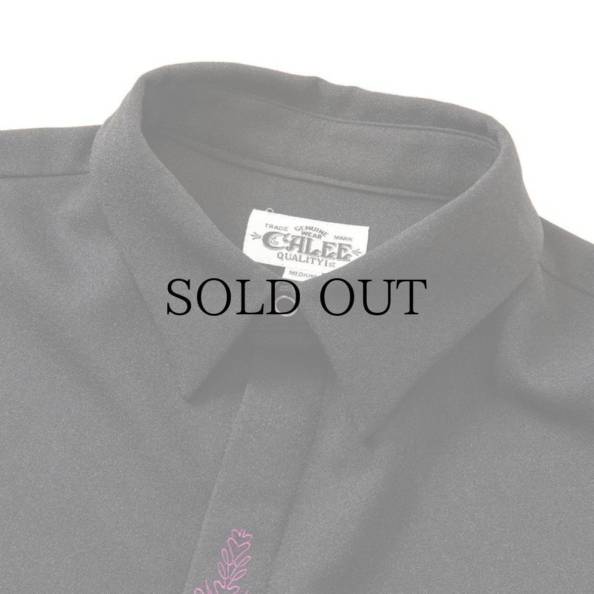 画像6: CALEE(キャリー) / Embroidery fly front S/S shirt (6)