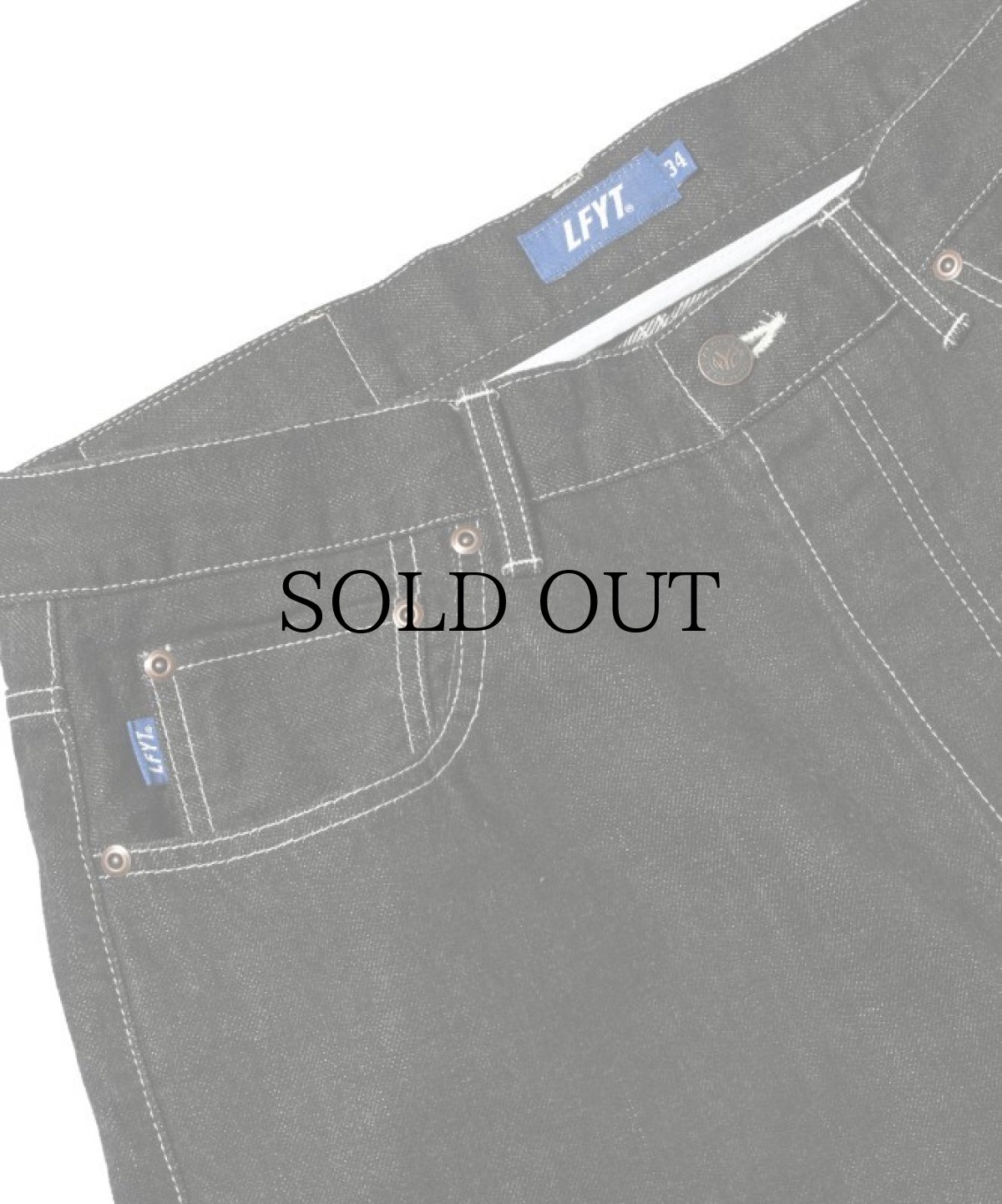 画像5: LFYT(ラファイエット) / 5 POCKET WASHED DENIM PANTS BAGGIE FIT WHITE STITCH (5)