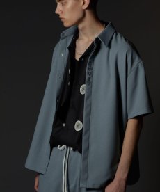 画像9: CALEE(キャリー) / Embroidery fly front S/S shirt (9)