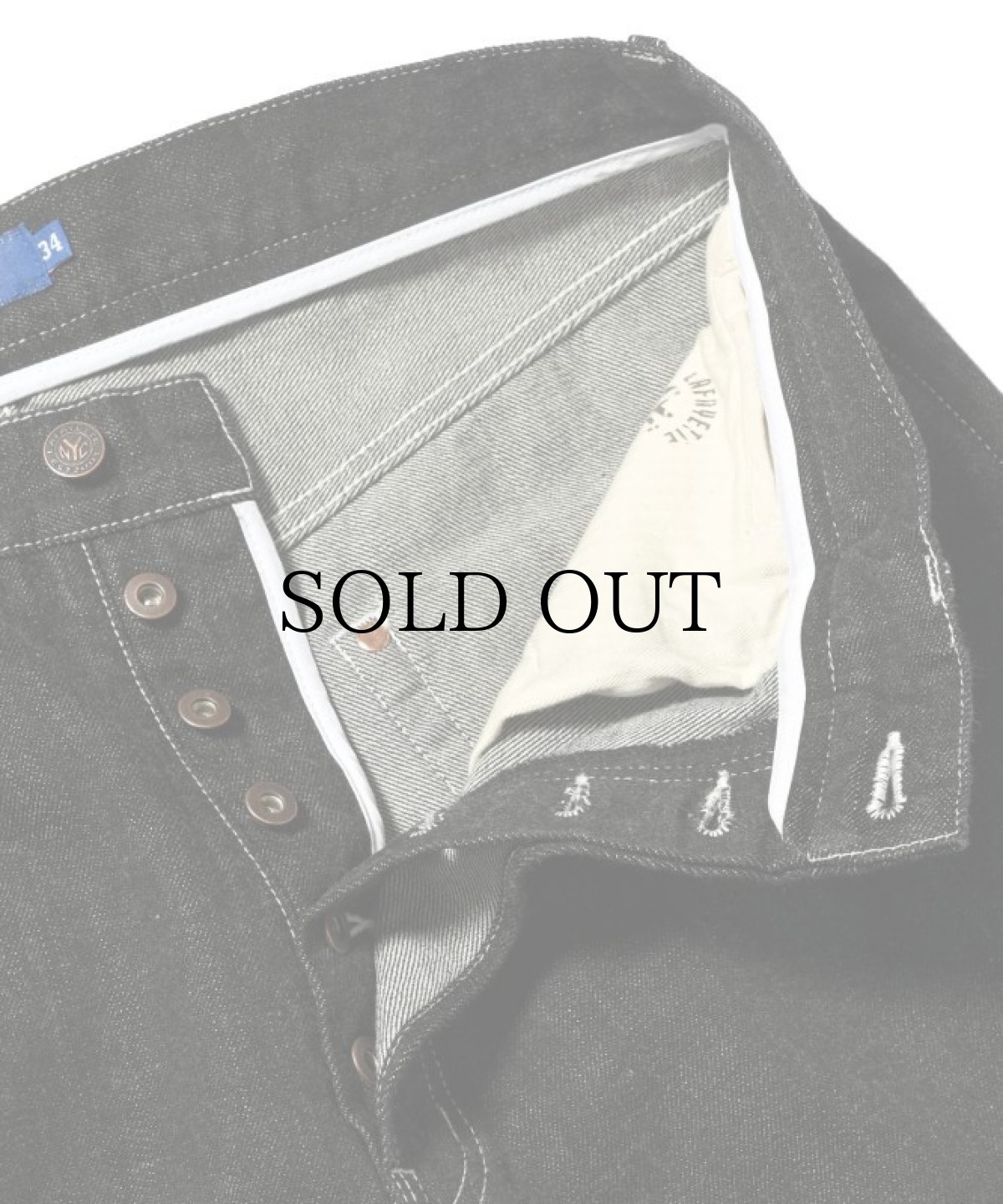 画像6: LFYT(ラファイエット) / 5 POCKET WASHED DENIM PANTS BAGGIE FIT WHITE STITCH (6)