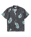 CALEE キャリー 長袖フェザー総柄アムンゼンシャツ　サイズXL CALEE(キャリー) シャツ Allover feather pattern amunzen cloth