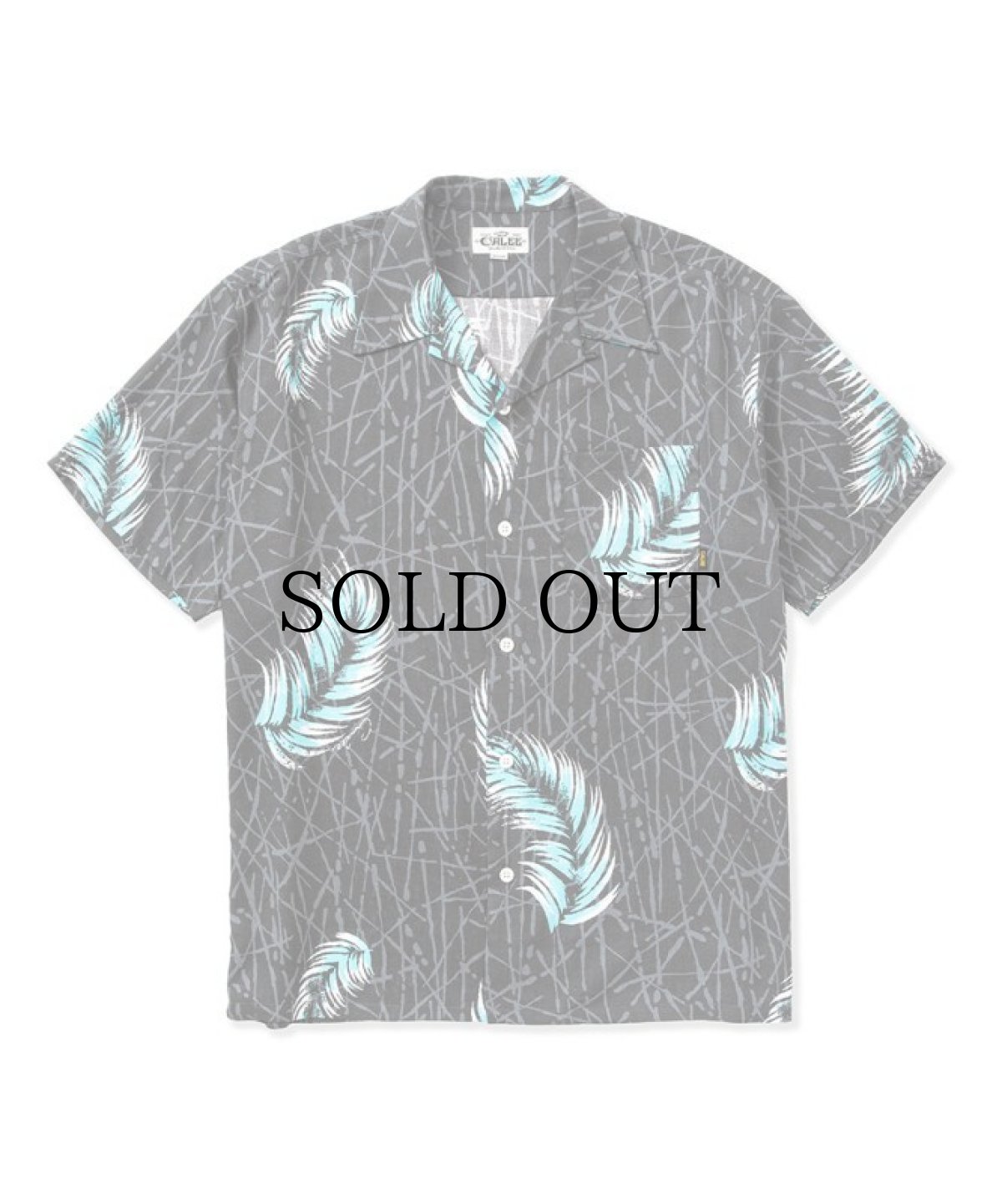 画像1: CALEE(キャリー) / Allover feather pattern amunzen cloth S/S shirt (1)