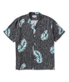 画像1: CALEE(キャリー) / Allover feather pattern amunzen cloth S/S shirt (1)