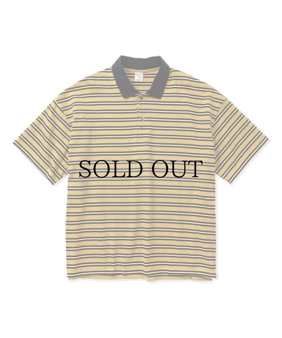 画像2: CALEE(キャリー) / Drop shoulder narrow pitch border polo shirt (2)