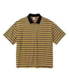 画像2: CALEE(キャリー) / Drop shoulder narrow pitch border polo shirt (2)