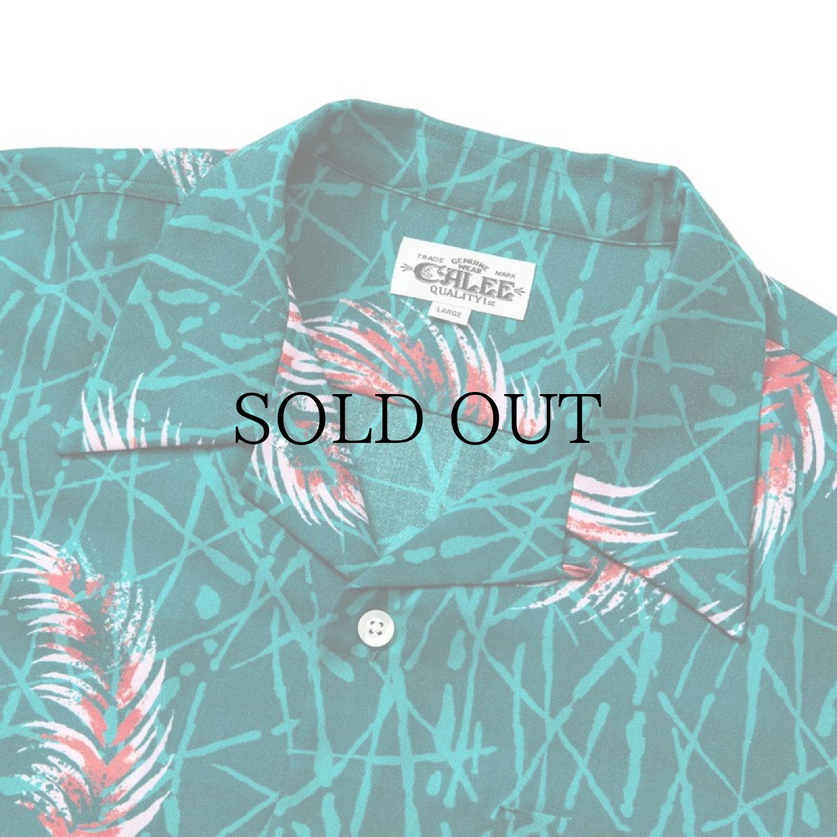 画像4: CALEE(キャリー) / Allover feather pattern amunzen cloth S/S shirt (4)