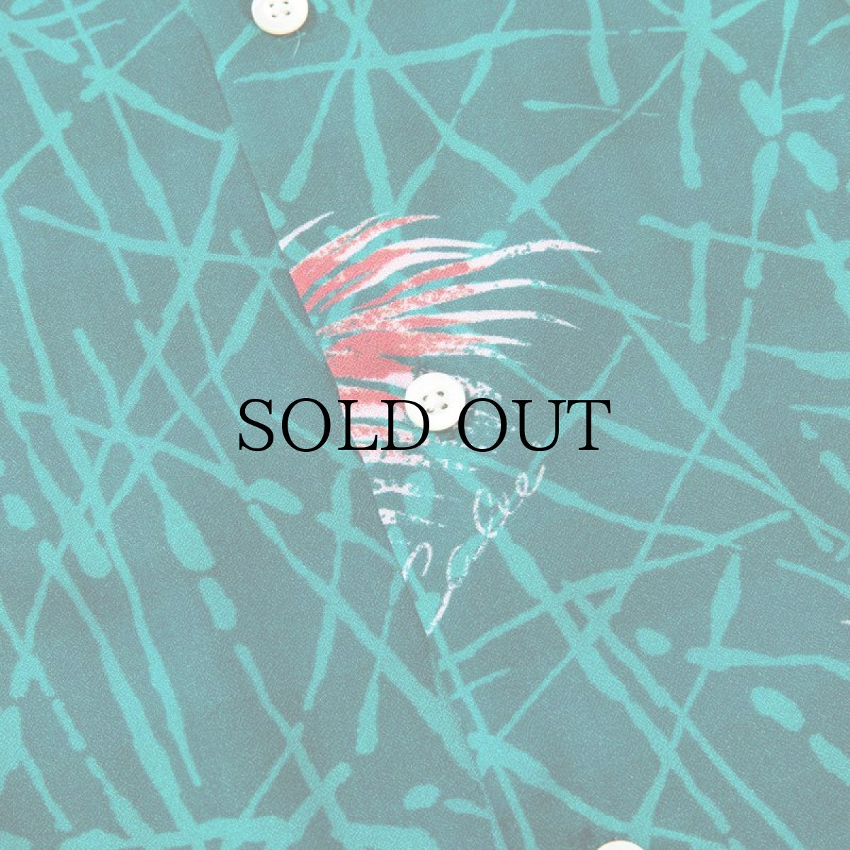 画像6: CALEE(キャリー) / Allover feather pattern amunzen cloth S/S shirt (6)