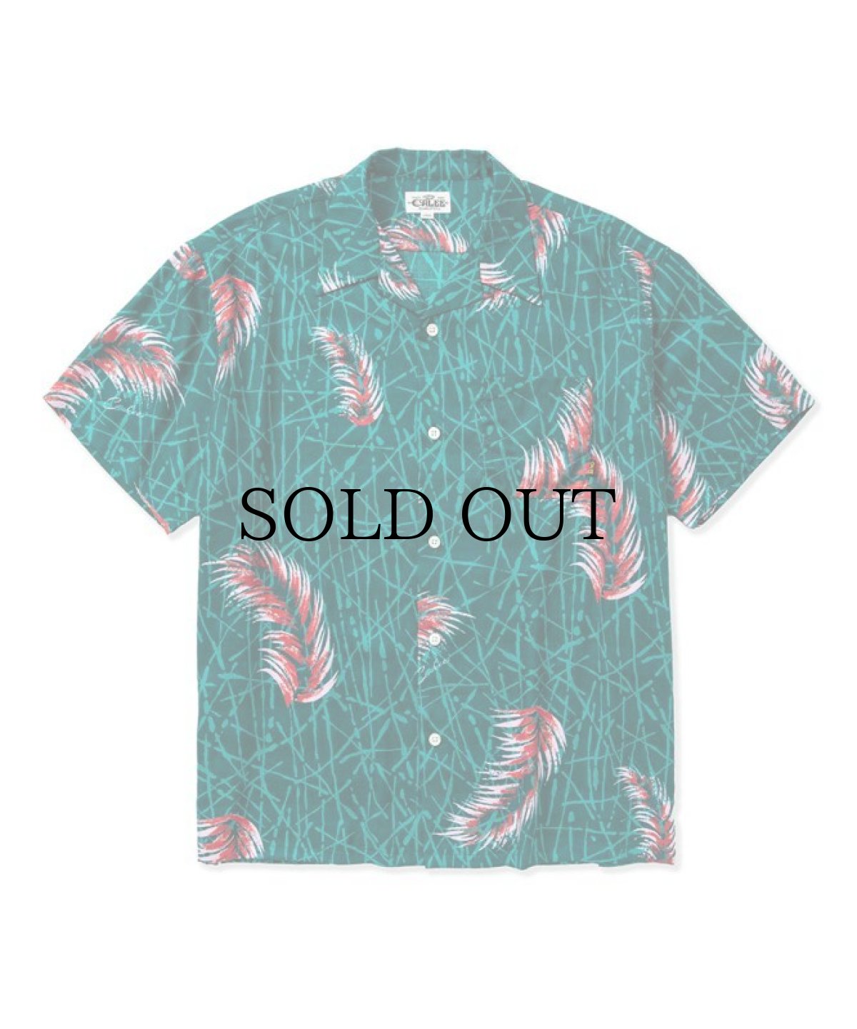 画像2: CALEE(キャリー) / Allover feather pattern amunzen cloth S/S shirt (2)