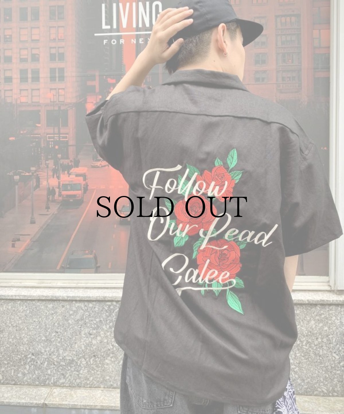 画像1: CALEE(キャリー) / R/L FOL Embroidery S/S shirt (1)