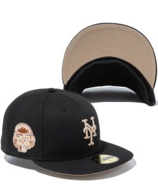 画像4: NEW ERA / 59FIFTY Gelato ニューヨーク・メッツ ブラック ベージュアンダーバイザー (4)