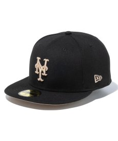 画像1: NEW ERA / 59FIFTY Gelato ニューヨーク・メッツ ブラック ベージュアンダーバイザー (1)