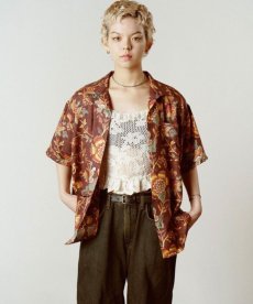 画像2: CALEE(キャリー) / R/P Flower pattern amunzen cloth S/S shirt (2)