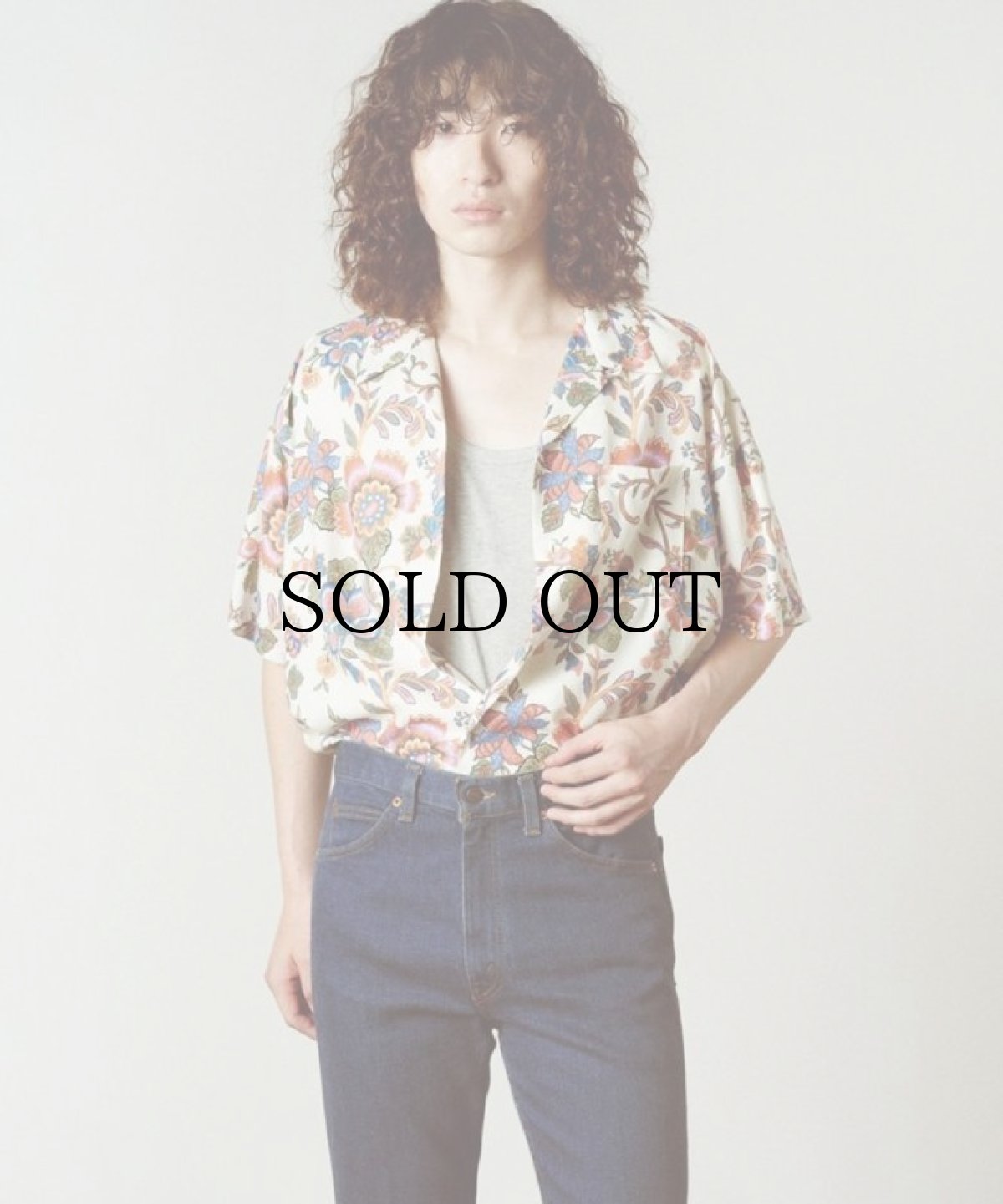 画像4: CALEE(キャリー) / R/P Flower pattern amunzen cloth S/S shirt (4)