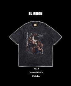 画像1: EL REIGN / "JESUS ELEVATION" DARK WASH SHORT SLEEVE (1)