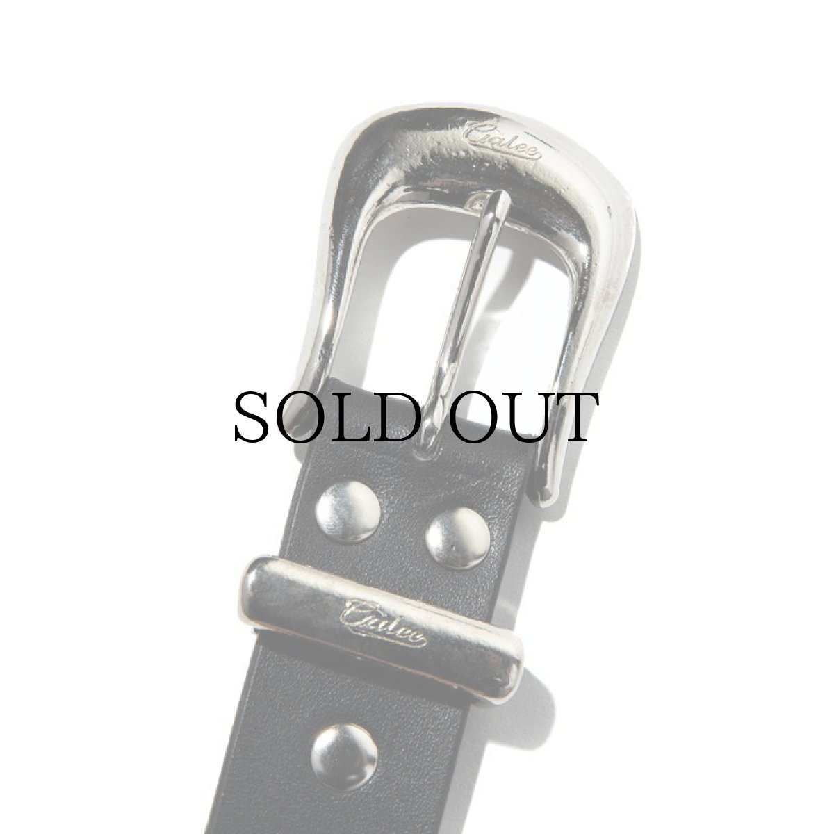 画像2: CALEE / Leather plane belt (2)