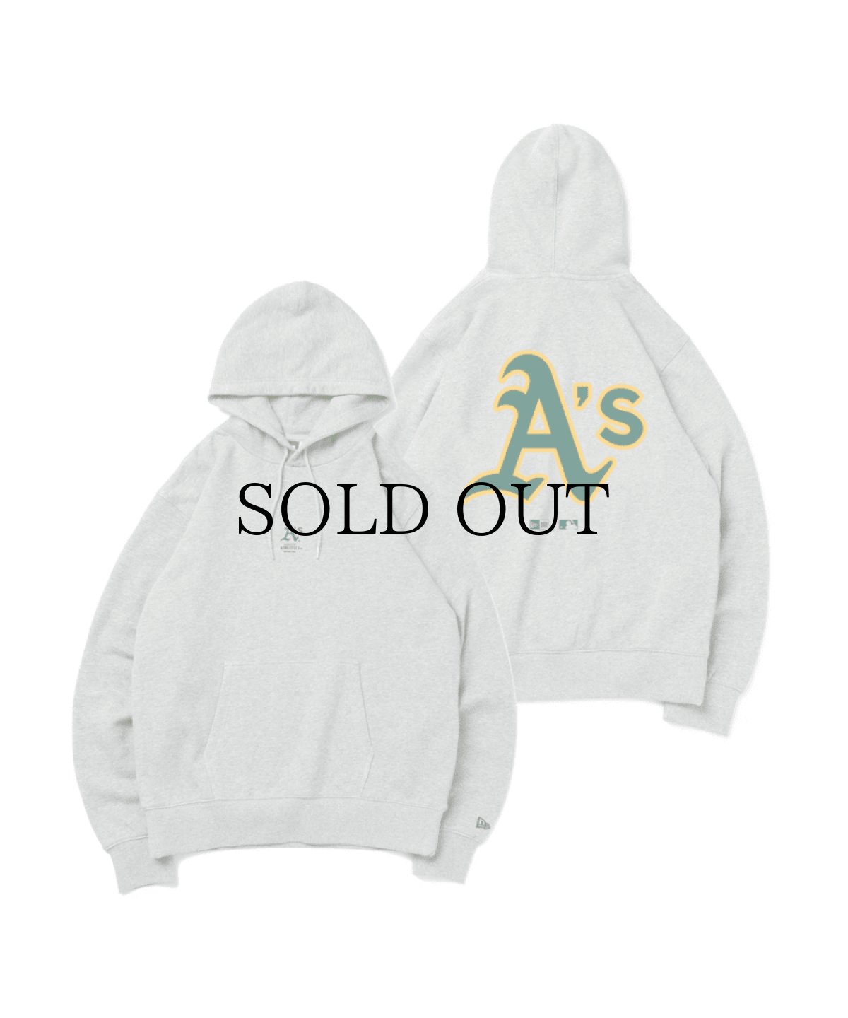 画像1: NEW ERA / 裏毛 スウェット プルオーバーフーディー MLB Apparel オークランド・アスレチックス (1)
