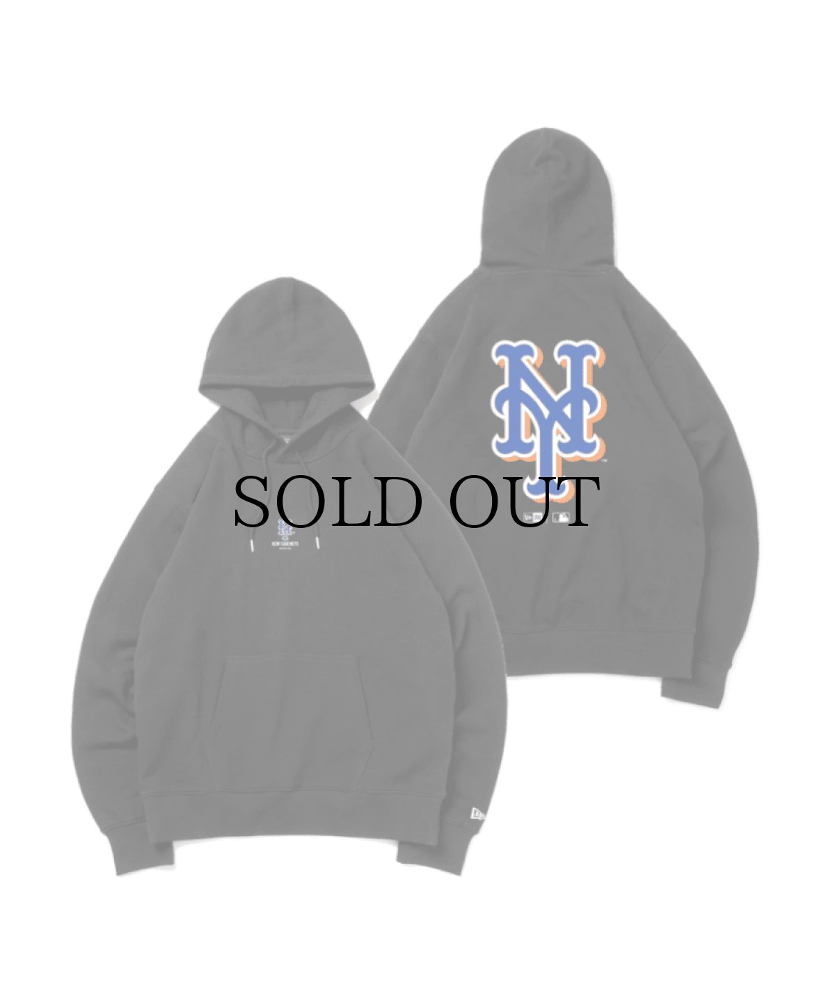 画像1: NEW ERA / 裏毛 スウェット プルオーバーフーディー MLB Apparel ニューヨーク・メッツ (1)