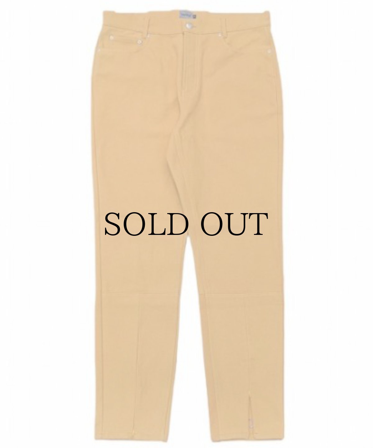 画像2: 【20%OFF】WANNA /  “CULT TRUE” FRONT FLARED PANTS Yellow (2)
