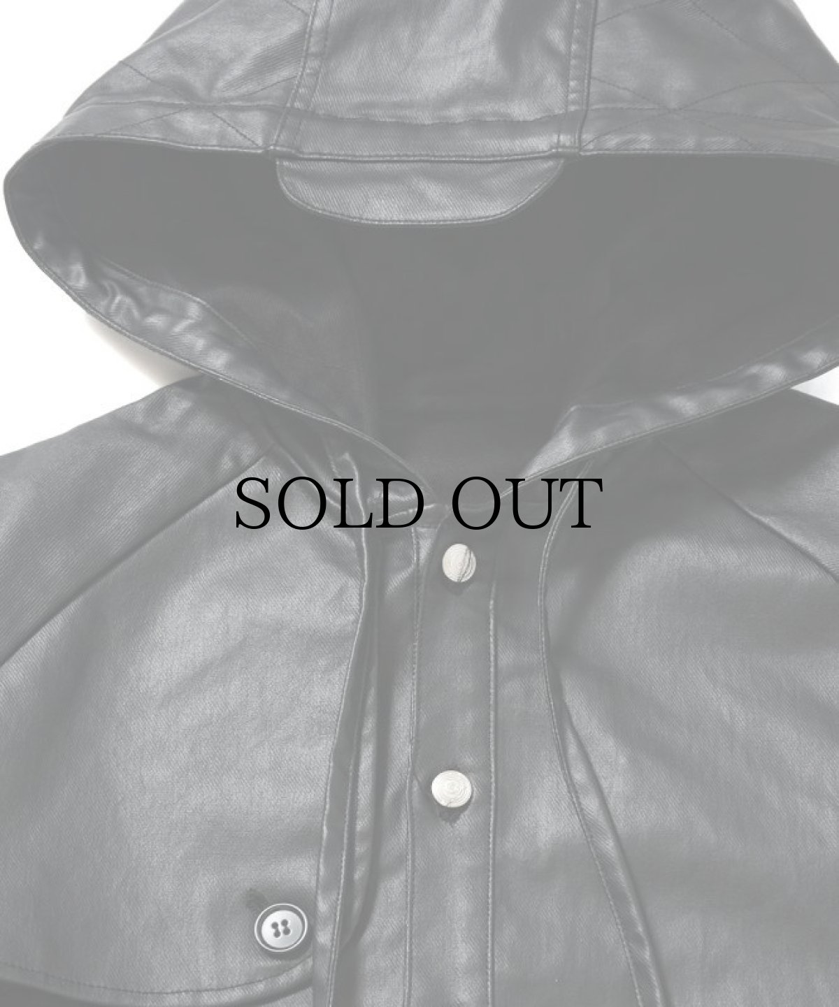 画像3: 【70%OFF】WANNA / ECO LEATHER HOODED SHARLOCK S/S SHIRT (3)