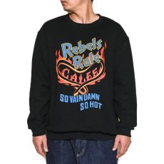 画像7: CALEE(キャリー) / "REBELS RULE" CREW NECK SW ＜NATURALLY PAINT DESIGN＞ (7)