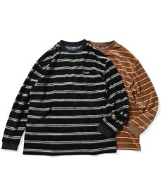 画像1: 【20%OFF】LFYT(ラファイエット) / MULTI STRIPED VELOUR L/S TEE (1)