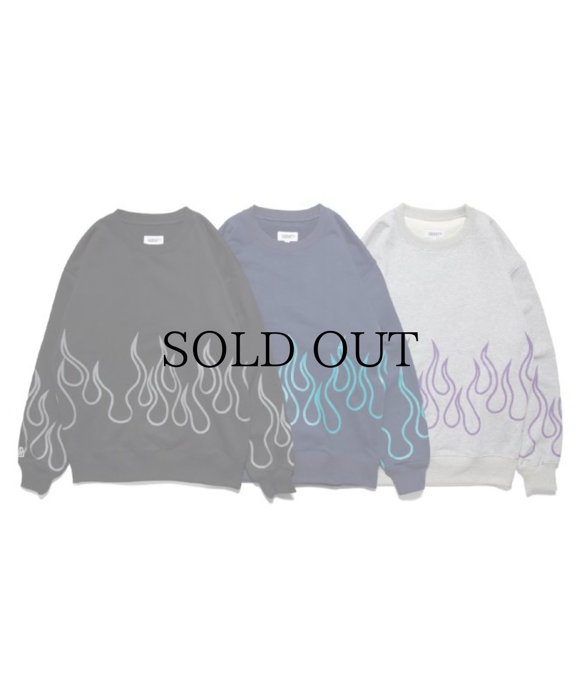 画像1: HAIGHT / FLAMES CREWNECK SWEAT (1)