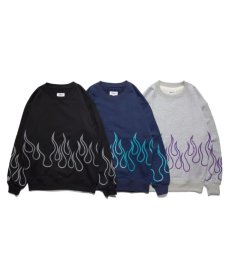 画像1: HAIGHT / FLAMES CREWNECK SWEAT (1)