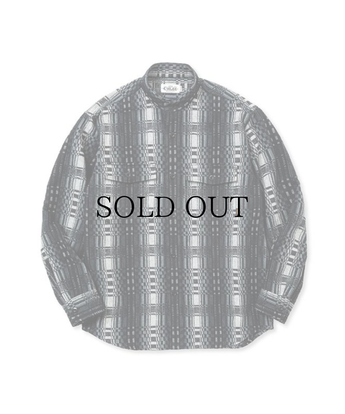 画像2: CALEE(キャリー) / O/S DOBBY CHECK BAND COLLAR SH (2)