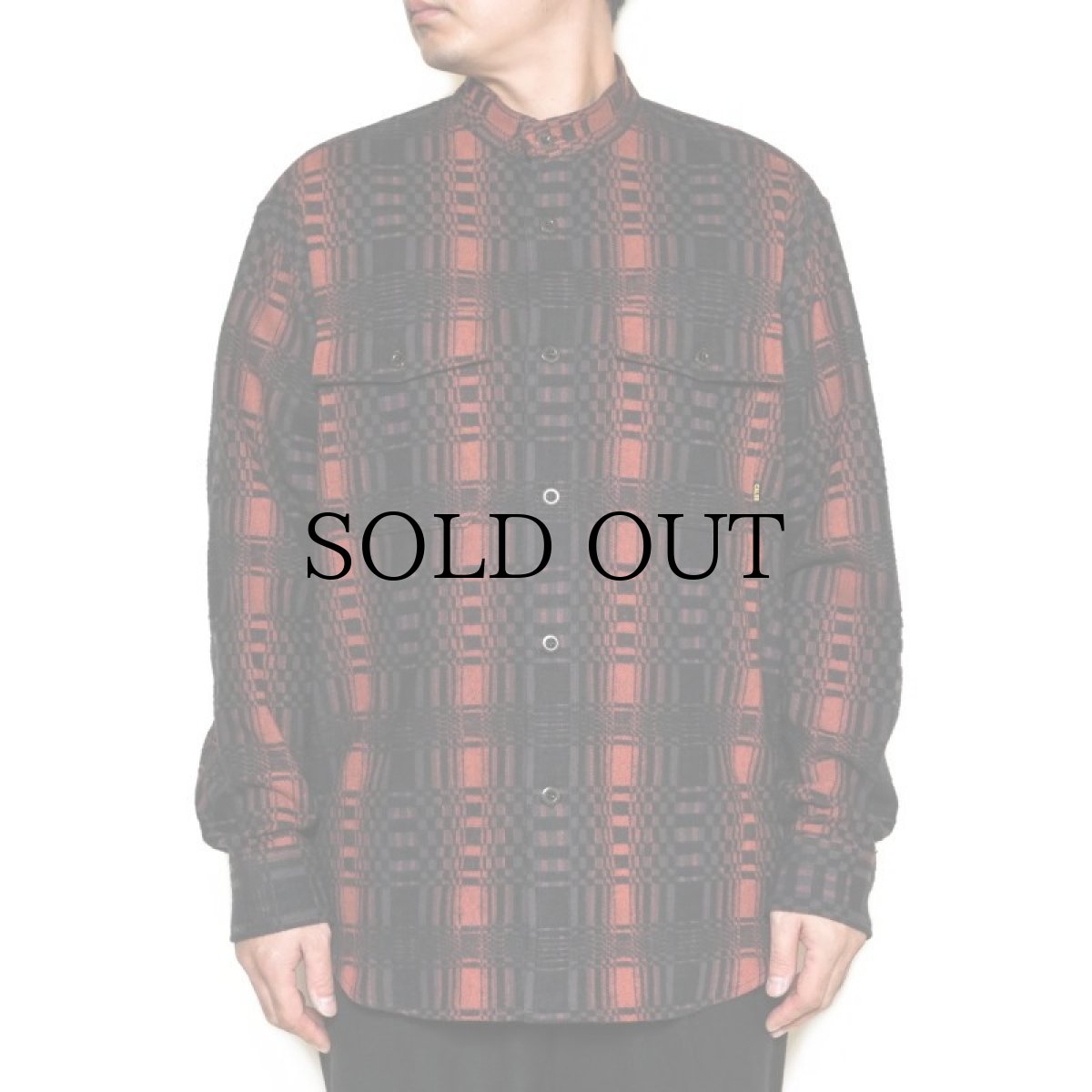 画像8: CALEE(キャリー) / O/S DOBBY CHECK BAND COLLAR SH (8)