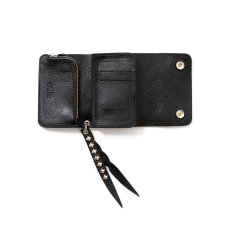 画像4: CALEE(キャリー) / PLANE LEATHER FLAP HALF WALLET ＜STUDS CHARM＞ (4)