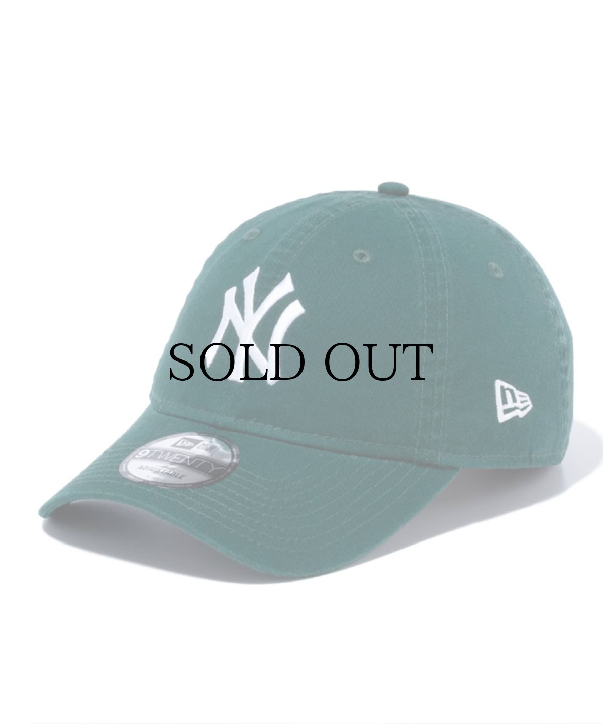 画像1: NEW ERA / 9TWENTY クロスストラップ ウォッシュドコットン ニューヨーク・ヤンキース ダークグリーン × ホワイト (1)