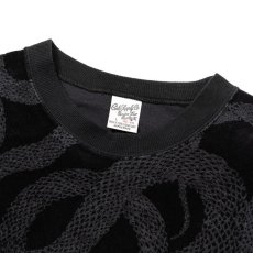 画像2: CALEE(キャリー) / ALLOVER SNAKE PATTERN VELOUR CREW NECK SH (2)