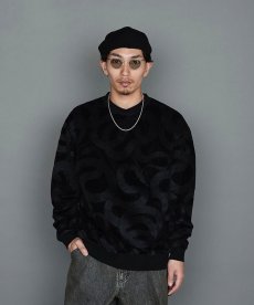 画像6: CALEE(キャリー) / ALLOVER SNAKE PATTERN VELOUR CREW NECK SH (6)