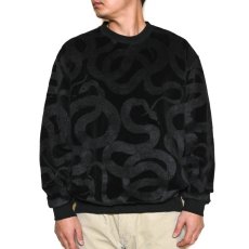 画像5: CALEE(キャリー) / ALLOVER SNAKE PATTERN VELOUR CREW NECK SH (5)