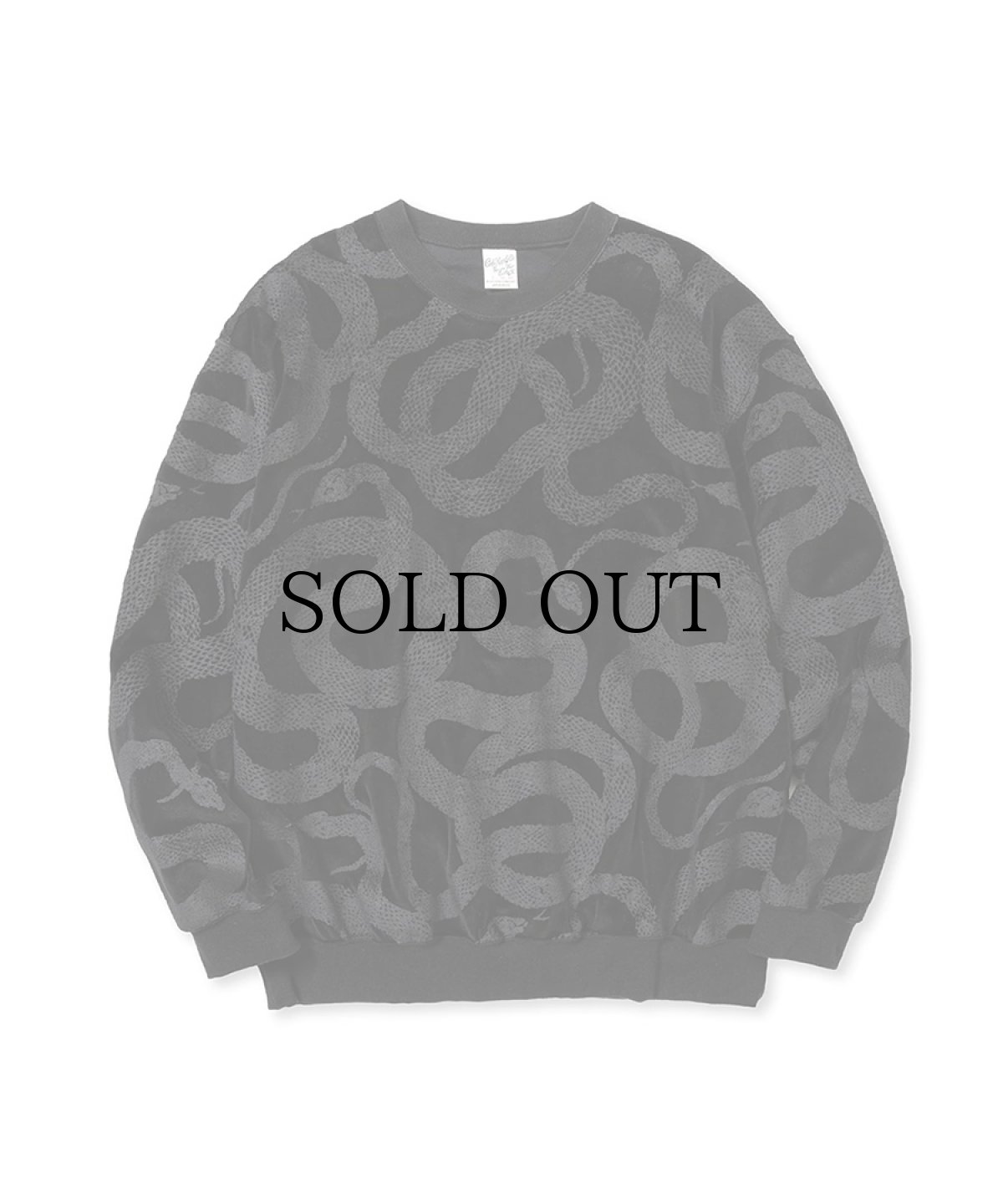 画像1: CALEE(キャリー) / ALLOVER SNAKE PATTERN VELOUR CREW NECK SH (1)