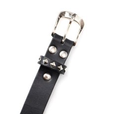 画像3: CALEE / STUDS LEATHER NARROW BELT (3)