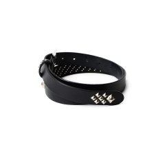 画像2: CALEE / STUDS LEATHER NARROW BELT (2)