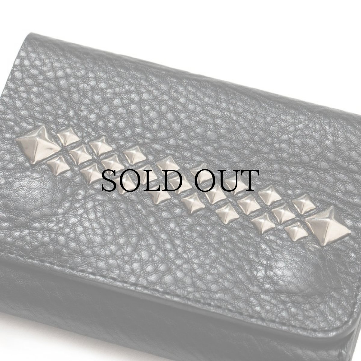 画像3: CALEE(キャリー) / STUDS LEATHER FLAP HALF WALLET (3)