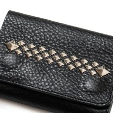 画像3: CALEE(キャリー) / STUDS LEATHER FLAP HALF WALLET (3)