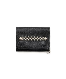 画像1: CALEE(キャリー) / STUDS LEATHER FLAP HALF WALLET (1)