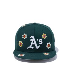 画像2: NEW ERA / 59FIFTY MLB Flower Embroidery オークランド・アスレチックス (2)