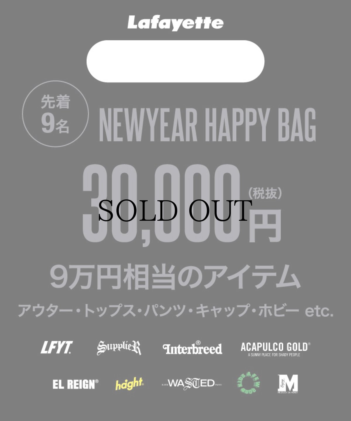 画像1: 先着9名限定!! / 2024 LAFAYETTE NAGOYA HAPPY NEW YEAR BAG 30000 (1)