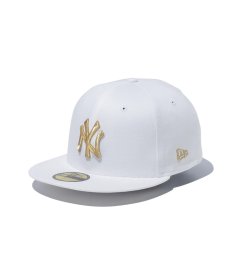 画像1: NEW ERA / 59FIFTY ニューヨーク・ヤンキース ホワイト × ゴールド (1)